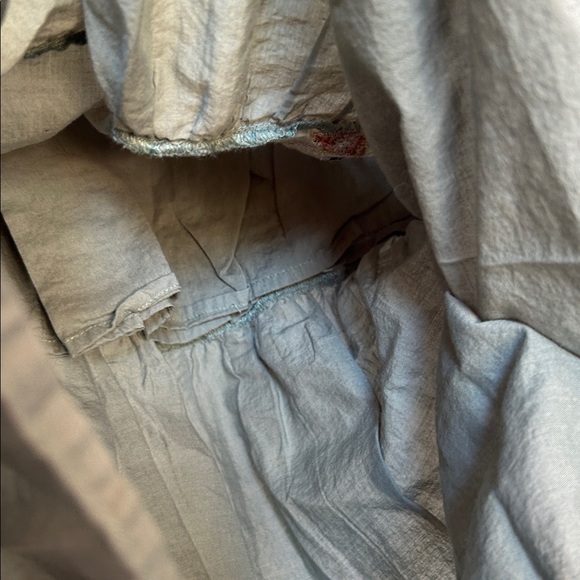 Bohme Embroidered Maxi Dress 100% Cotton Sage Green Flowers Floral Size Small - Picture 6 of 9